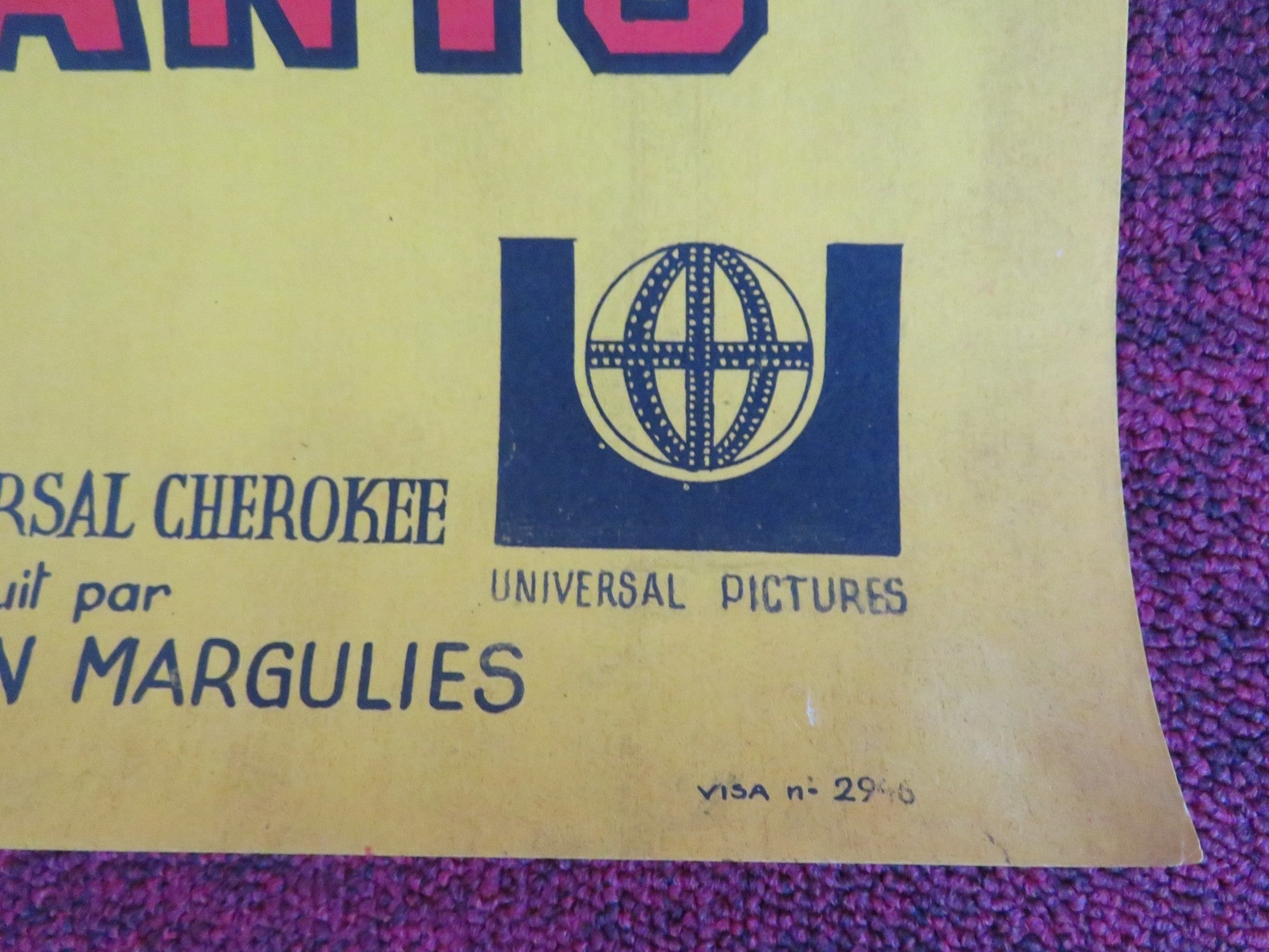 THE PINK JUNGLE FRENCH POSTER ROLLED JAMES GARNER GEORGE KENNEDY 1968 Rendezvous Cinema Movie posters