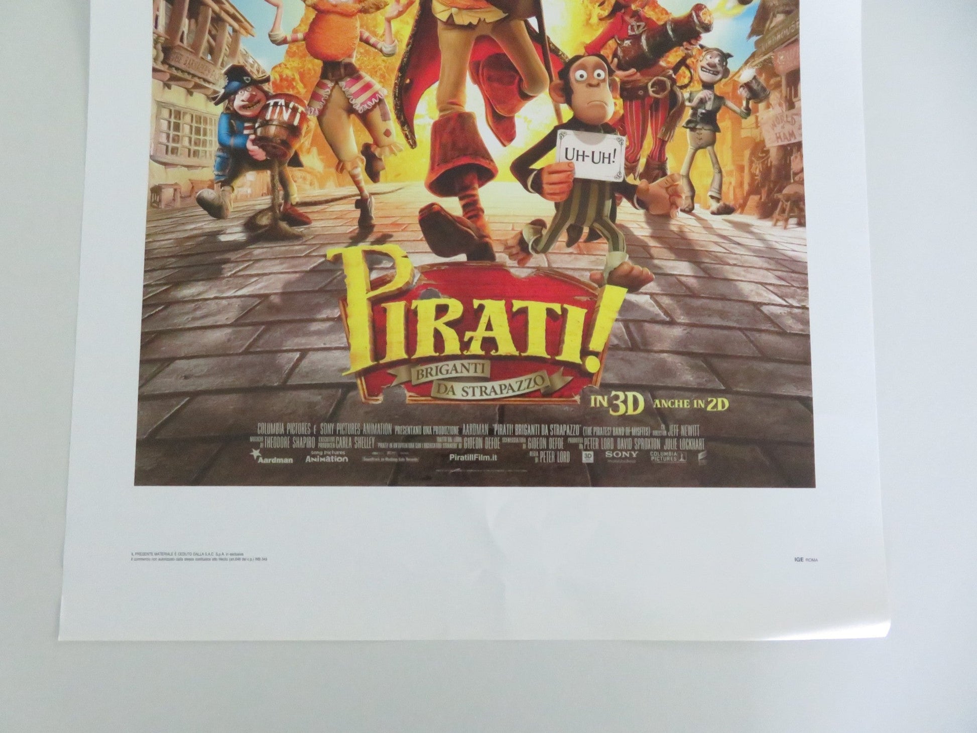 The Pirates! Band of Misfits Italian Locandina Poster Hugh Grant Freemna 2012 Movie posters