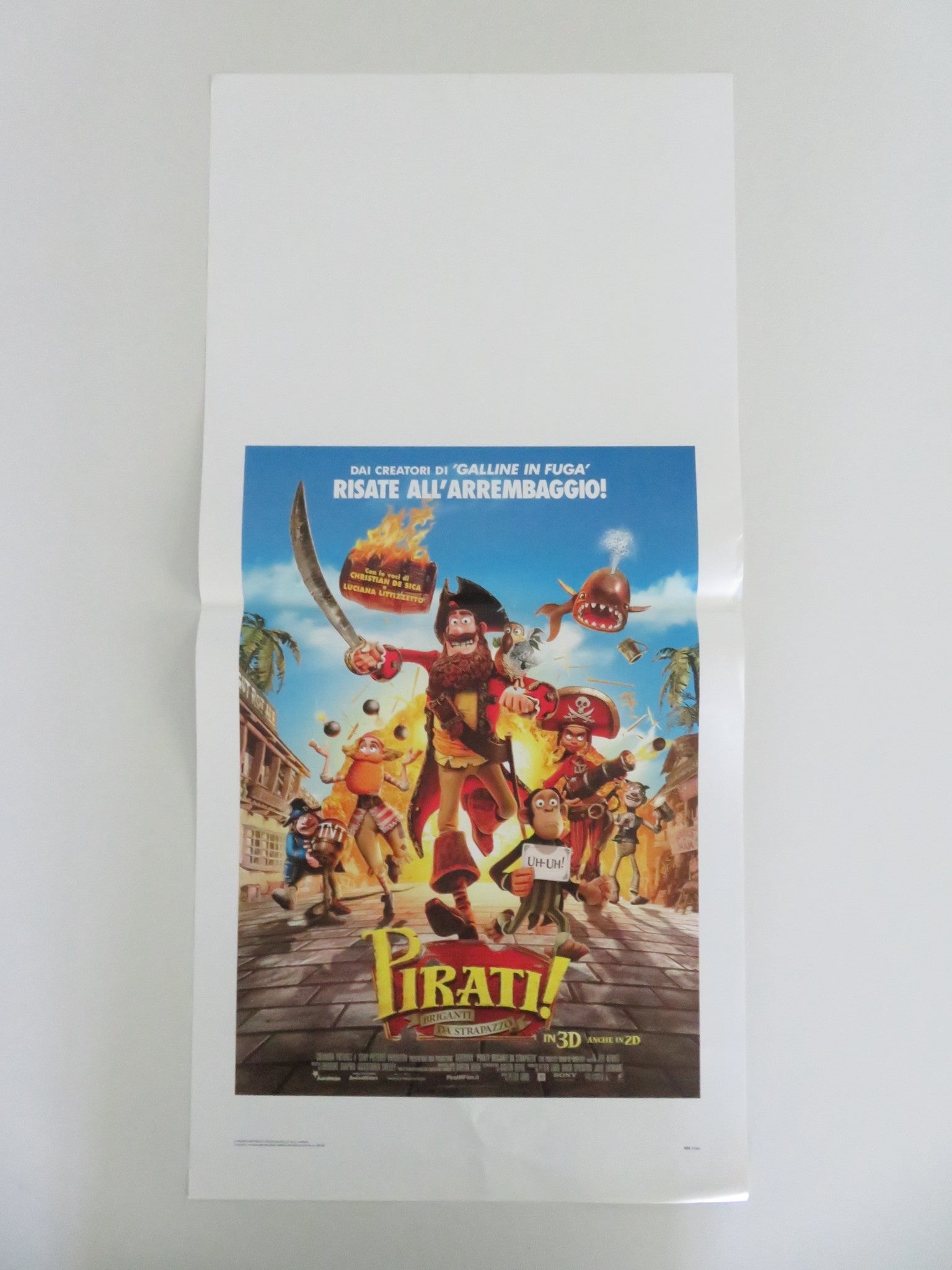 The Pirates! Band of Misfits Italian Locandina Poster Hugh Grant Freemna 2012 Movie posters