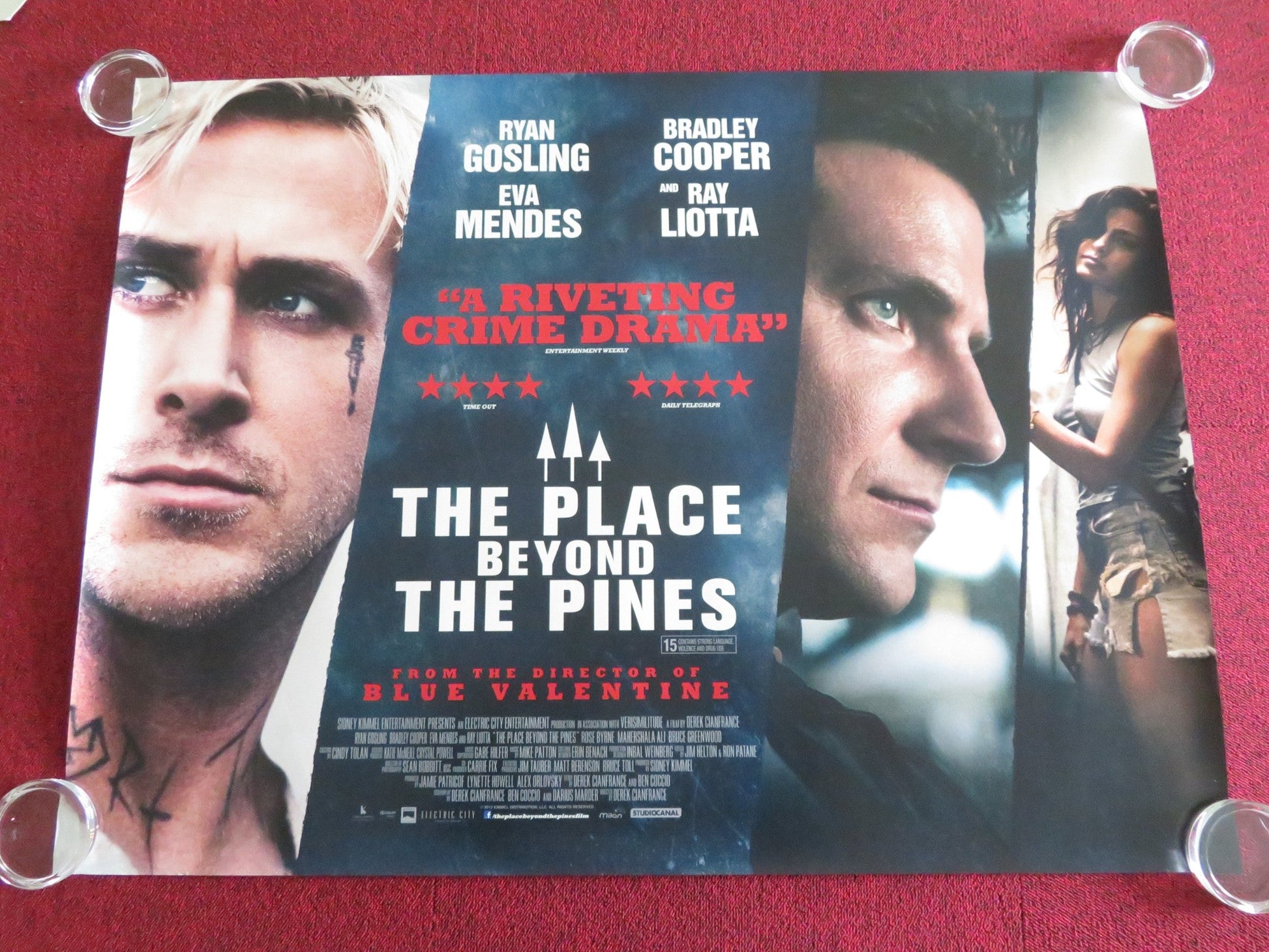 THE PLACE BEYOND THE PINES UK QUAD ROLLED POSTER RYAN GOSLING B. COOPER 2012 Movie posters