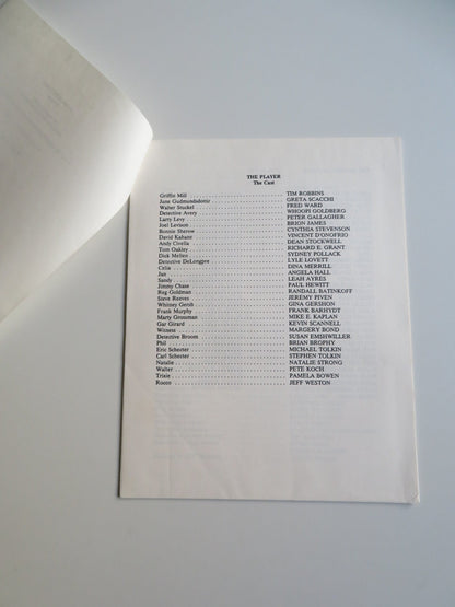 THE PLAYER PRESS KIT 1992 TIM ROBBINS GRETA SCACCHI Movie posters