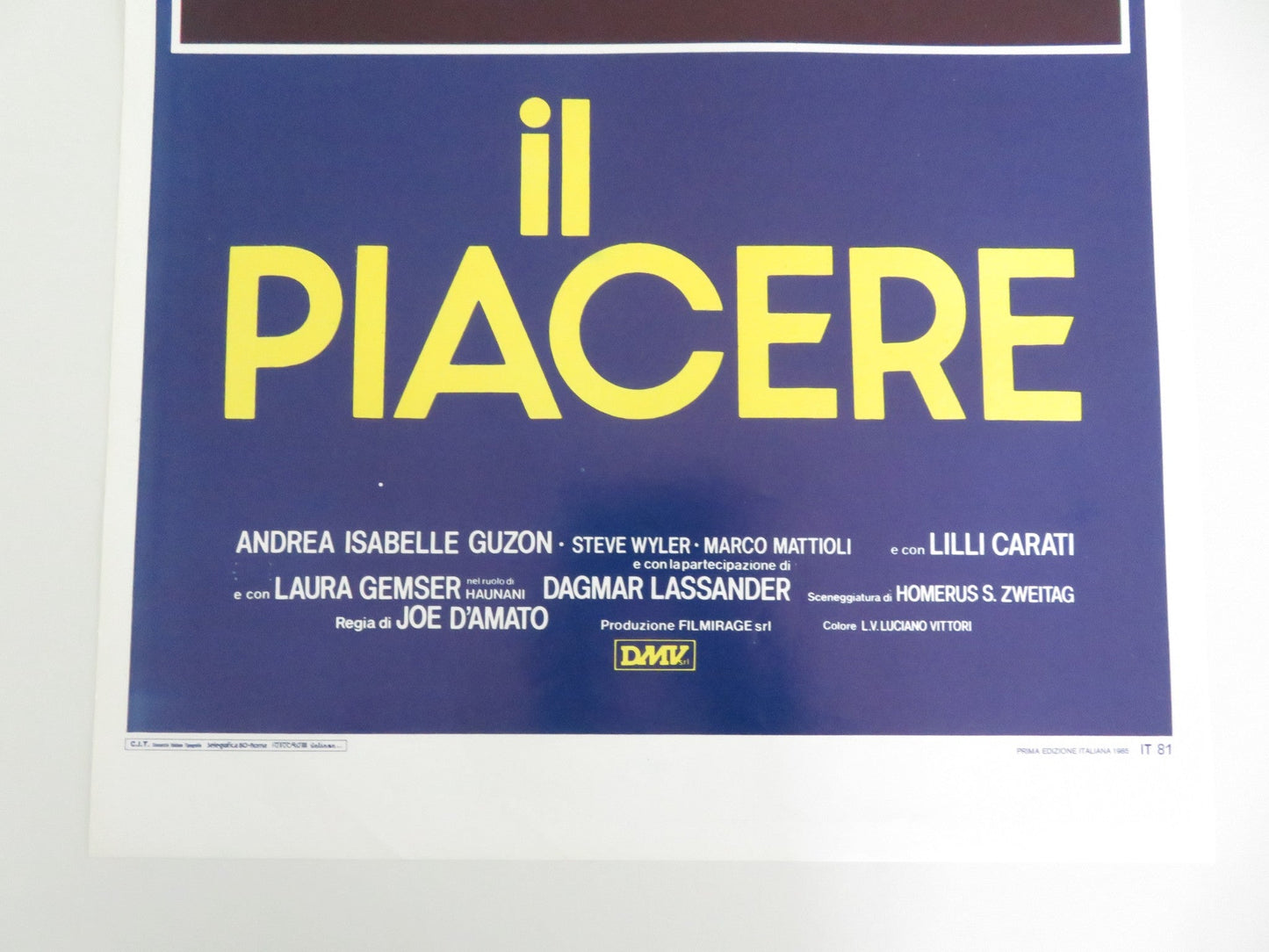 The Pleasure Italian Locandina Poster Laura Gemser Andrea Guzon Tinti 1985 Movie posters