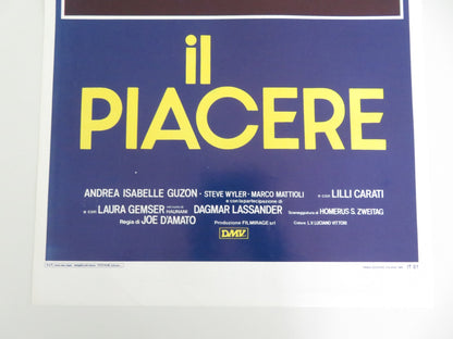 The Pleasure Italian Locandina Poster Laura Gemser Andrea Guzon Tinti 1985 Movie posters