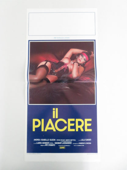 The Pleasure Italian Locandina Poster Laura Gemser Andrea Guzon Tinti 1985 Movie posters
