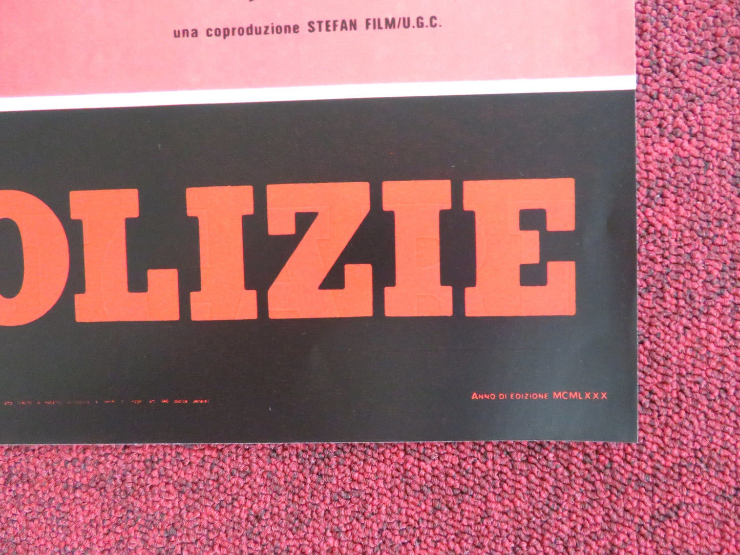 THE POLICE WAR - B ITALIAN FOTOBUSTA POSTER CLAUDE BRASSEUR MARLENE JOBERT 1980 Rendezvous Cinema Movie posters