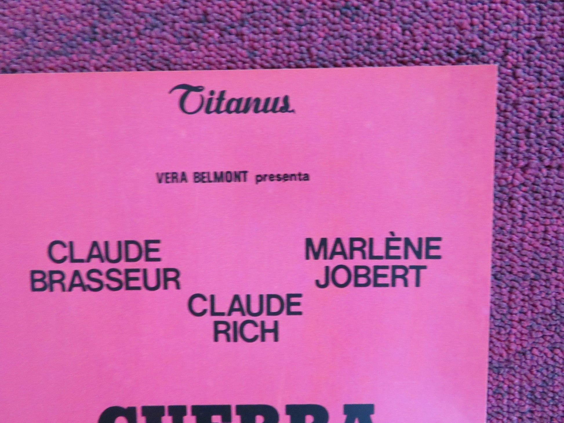 THE POLICE WAR - C ITALIAN FOTOBUSTA POSTER CLAUDE BRASSEUR MARLENE JOBERT 1980 Rendezvous Cinema Movie posters