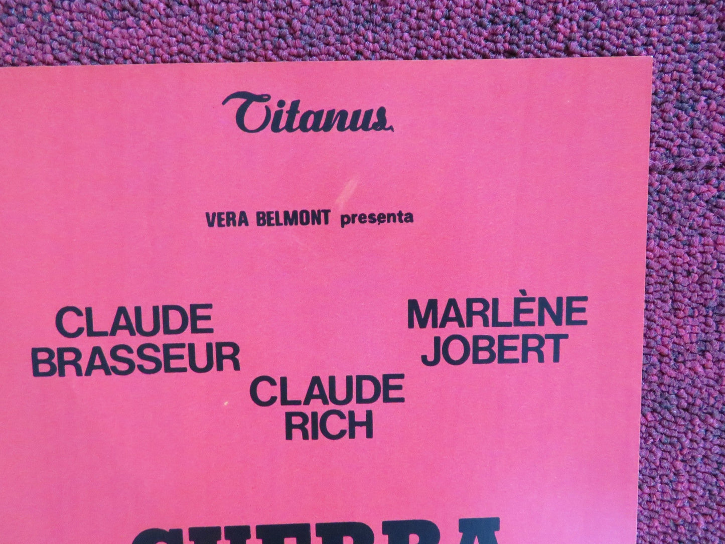 THE POLICE WAR - E ITALIAN FOTOBUSTA POSTER CLAUDE BRASSEUR MARLENE JOBERT 1980 Rendezvous Cinema Movie posters