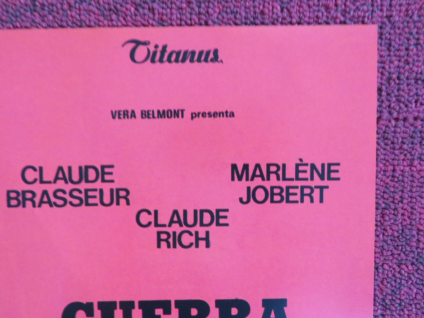 THE POLICE WAR - F ITALIAN FOTOBUSTA POSTER CLAUDE BRASSEUR MARLENE JOBERT 1980 Rendezvous Cinema Movie posters