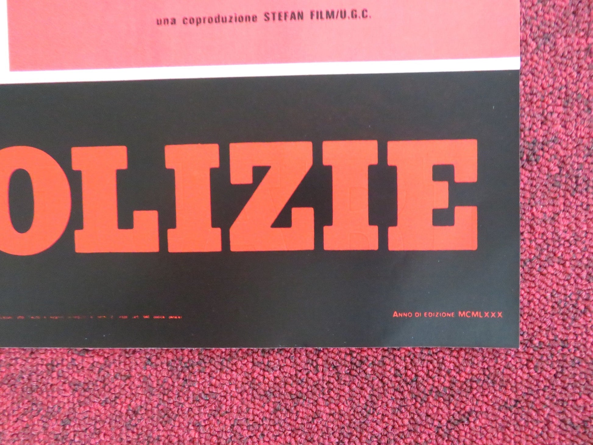 THE POLICE WAR - F ITALIAN FOTOBUSTA POSTER CLAUDE BRASSEUR MARLENE JOBERT 1980 Rendezvous Cinema Movie posters