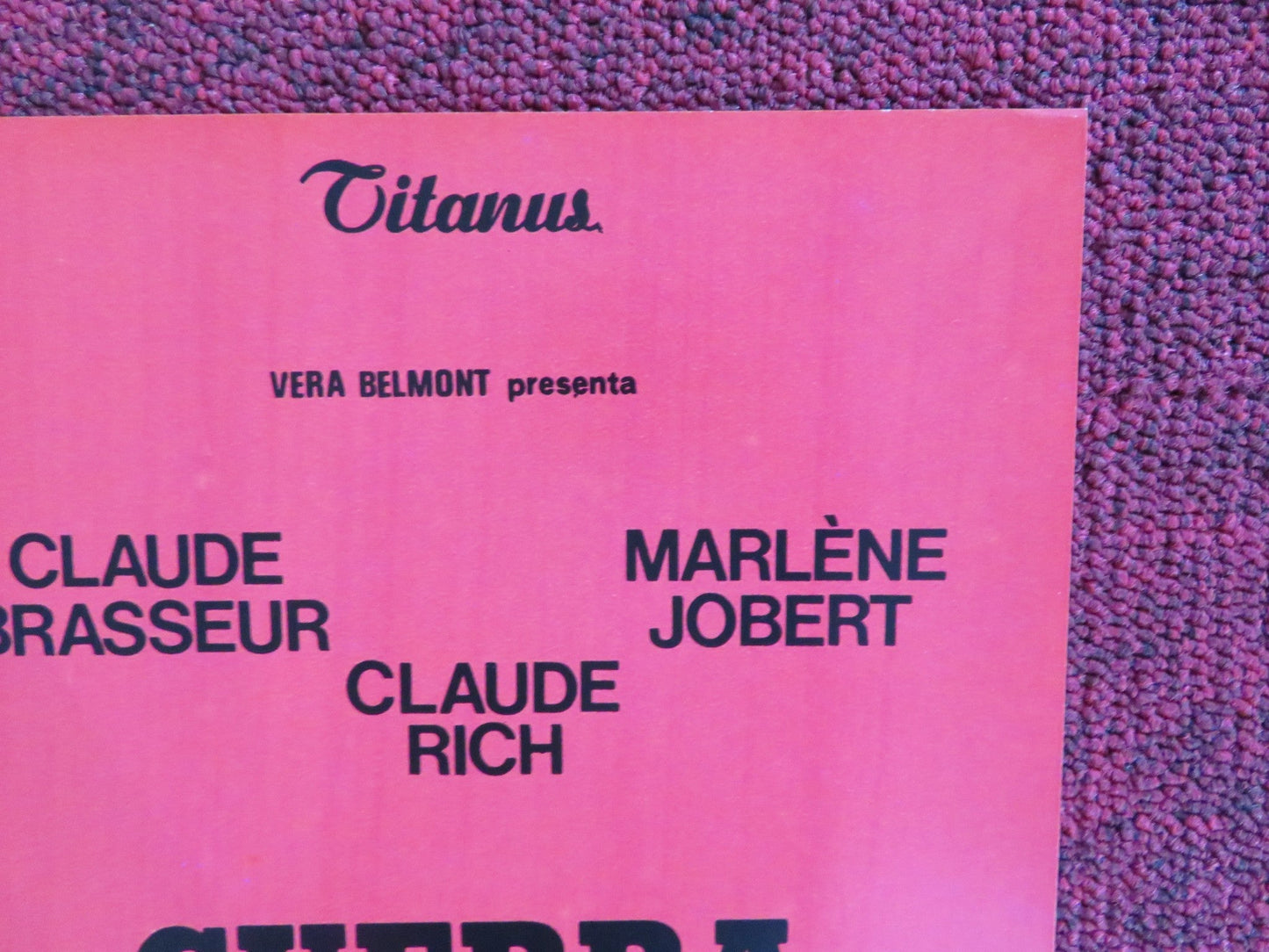 THE POLICE WAR - G ITALIAN FOTOBUSTA POSTER CLAUDE BRASSEUR MARLENE JOBERT 1980 Rendezvous Cinema Movie posters