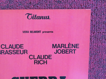 THE POLICE WAR - G ITALIAN FOTOBUSTA POSTER CLAUDE BRASSEUR MARLENE JOBERT 1980 Rendezvous Cinema Movie posters