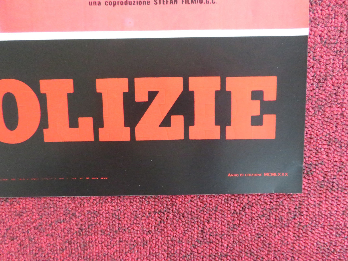 THE POLICE WAR - H ITALIAN FOTOBUSTA POSTER CLAUDE BRASSEUR MARLENE JOBERT 1980 Rendezvous Cinema Movie posters