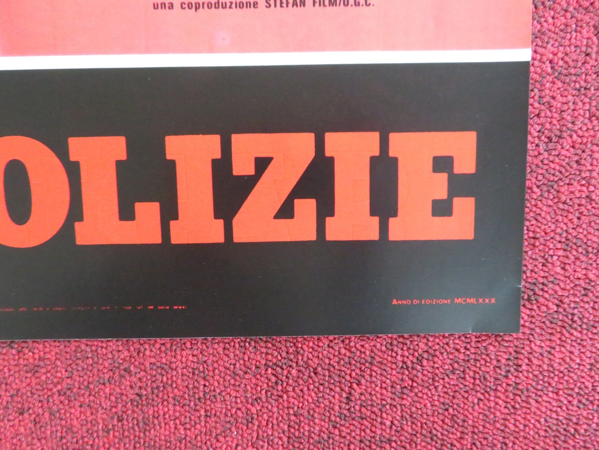 THE POLICE WAR - H ITALIAN FOTOBUSTA POSTER CLAUDE BRASSEUR MARLENE JOBERT 1980 Rendezvous Cinema Movie posters