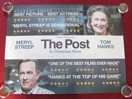 THE POST - B UK QUAD ROLLED POSTER SPIEBERG MERYL STREEP TOM HANKS 2017 Rendezvous Cinema Movie posters