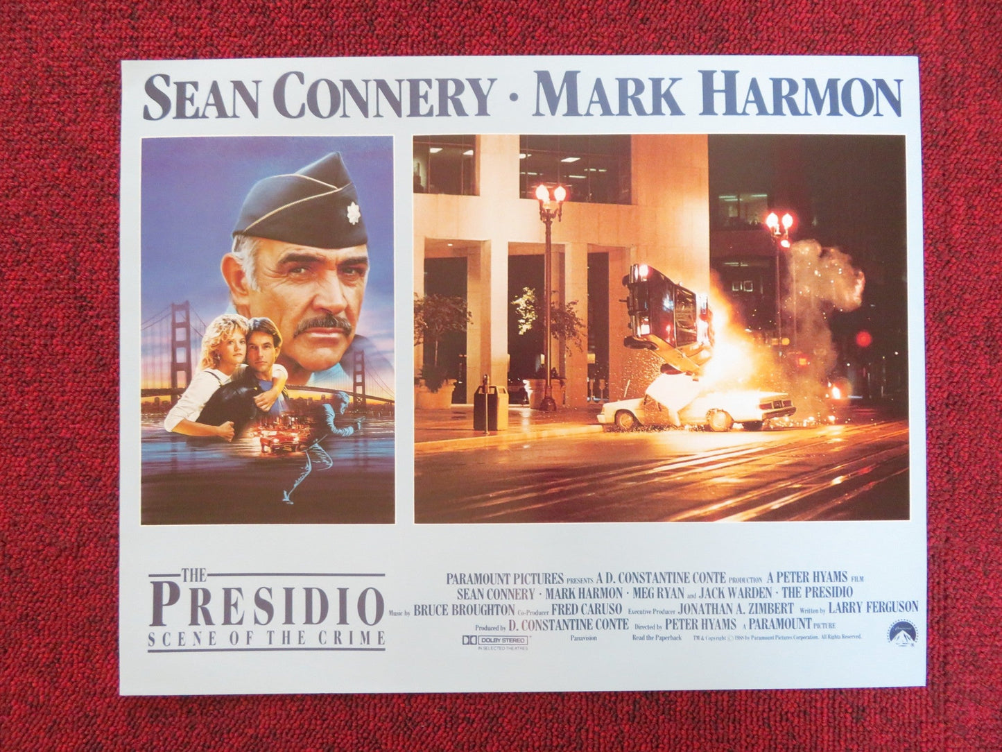 THE PRESIDIO US LOBBY CARD FULL SET SEAN CONNERY MARK HARMON 1988 Rendezvous Cinema Movie posters