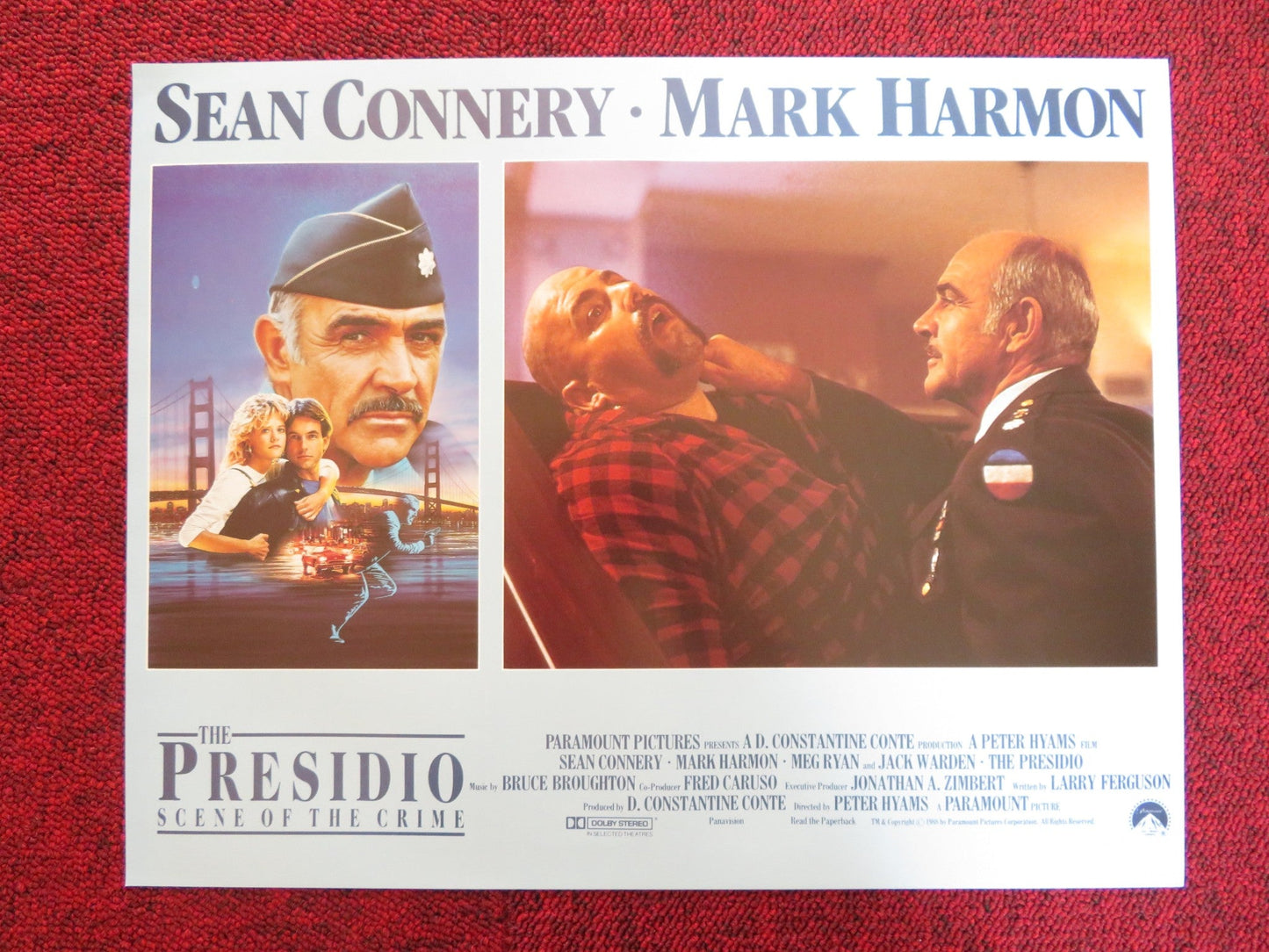 THE PRESIDIO US LOBBY CARD FULL SET SEAN CONNERY MARK HARMON 1988 Rendezvous Cinema Movie posters