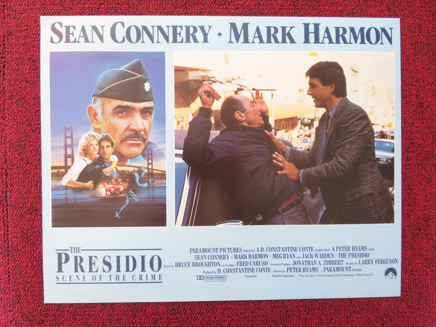 THE PRESIDIO US LOBBY CARD FULL SET SEAN CONNERY MARK HARMON 1988 Rendezvous Cinema Movie posters