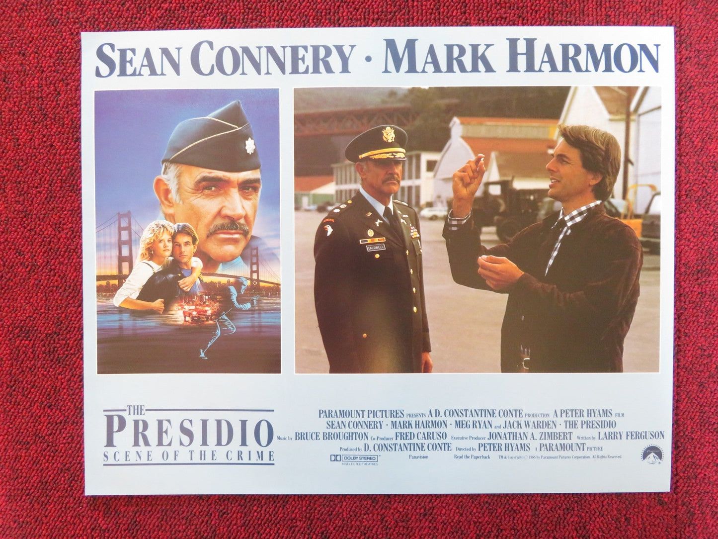 THE PRESIDIO US LOBBY CARD FULL SET SEAN CONNERY MARK HARMON 1988 Rendezvous Cinema Movie posters