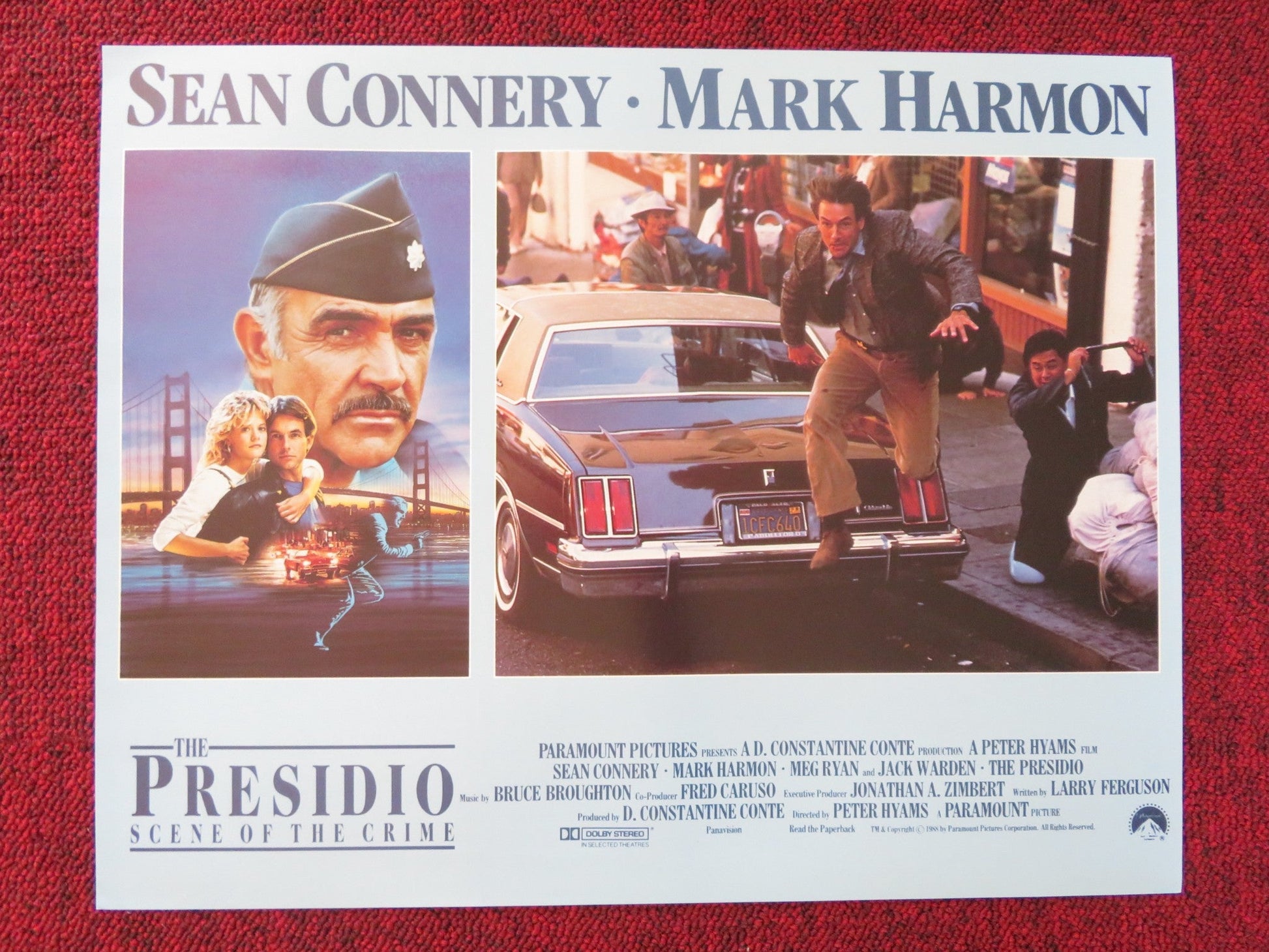 THE PRESIDIO US LOBBY CARD FULL SET SEAN CONNERY MARK HARMON 1988 Rendezvous Cinema Movie posters