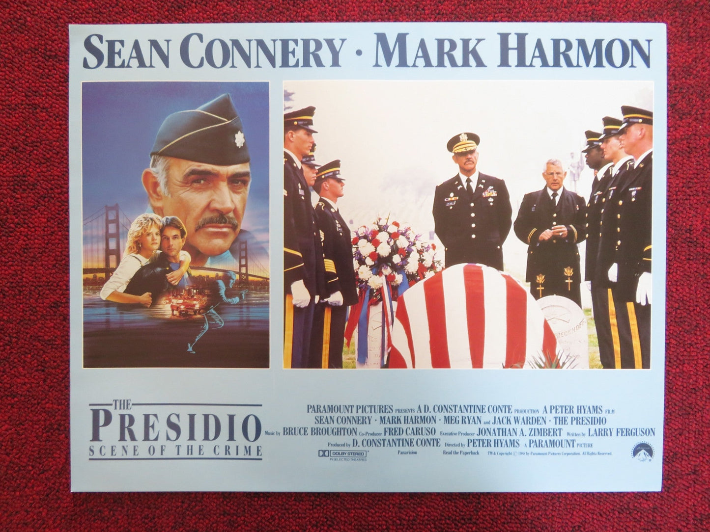 THE PRESIDIO US LOBBY CARD FULL SET SEAN CONNERY MARK HARMON 1988 Rendezvous Cinema Movie posters