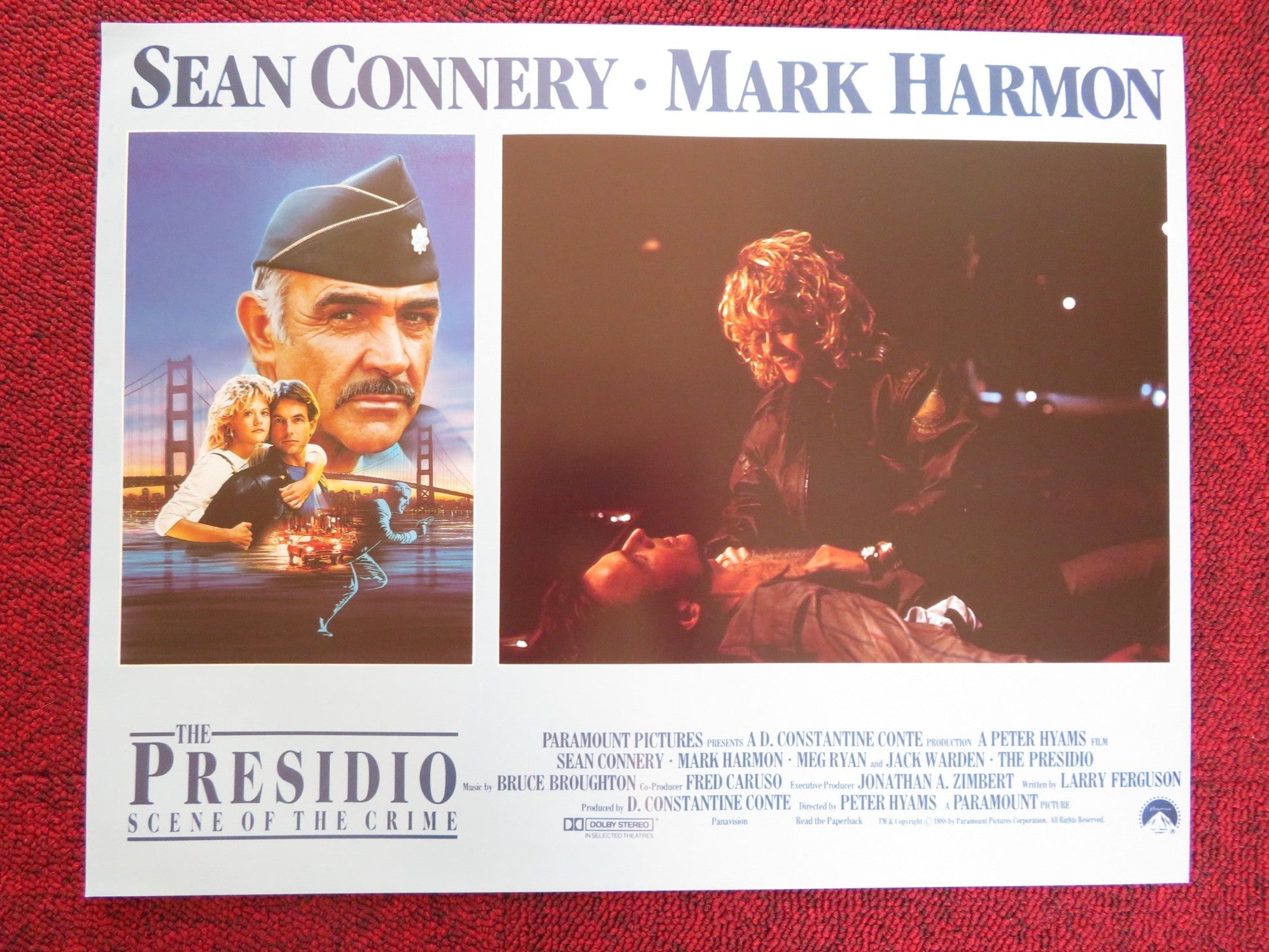 THE PRESIDIO US LOBBY CARD FULL SET SEAN CONNERY MARK HARMON 1988 Rendezvous Cinema Movie posters