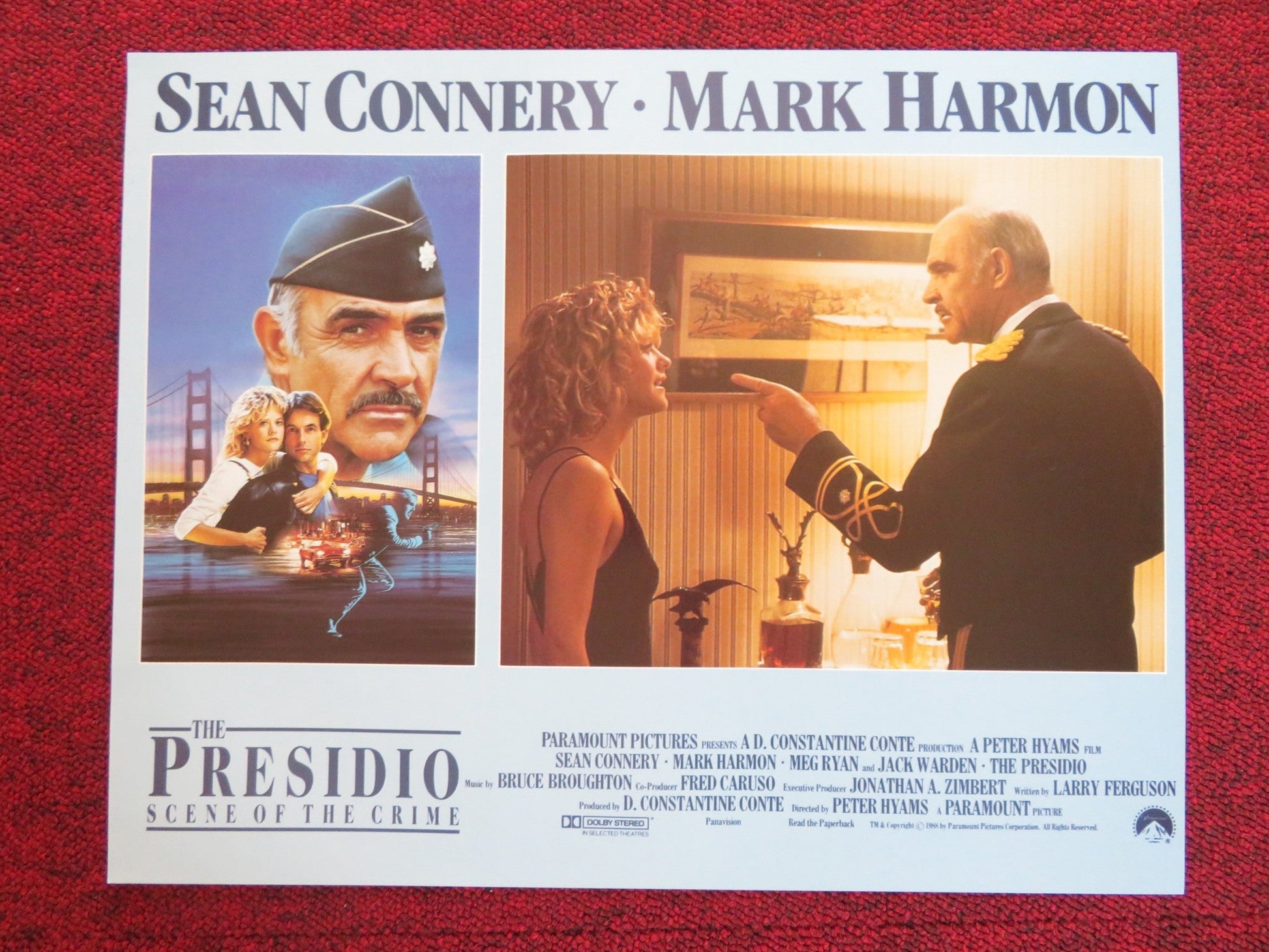 THE PRESIDIO US LOBBY CARD FULL SET SEAN CONNERY MARK HARMON 1988 Rendezvous Cinema Movie posters