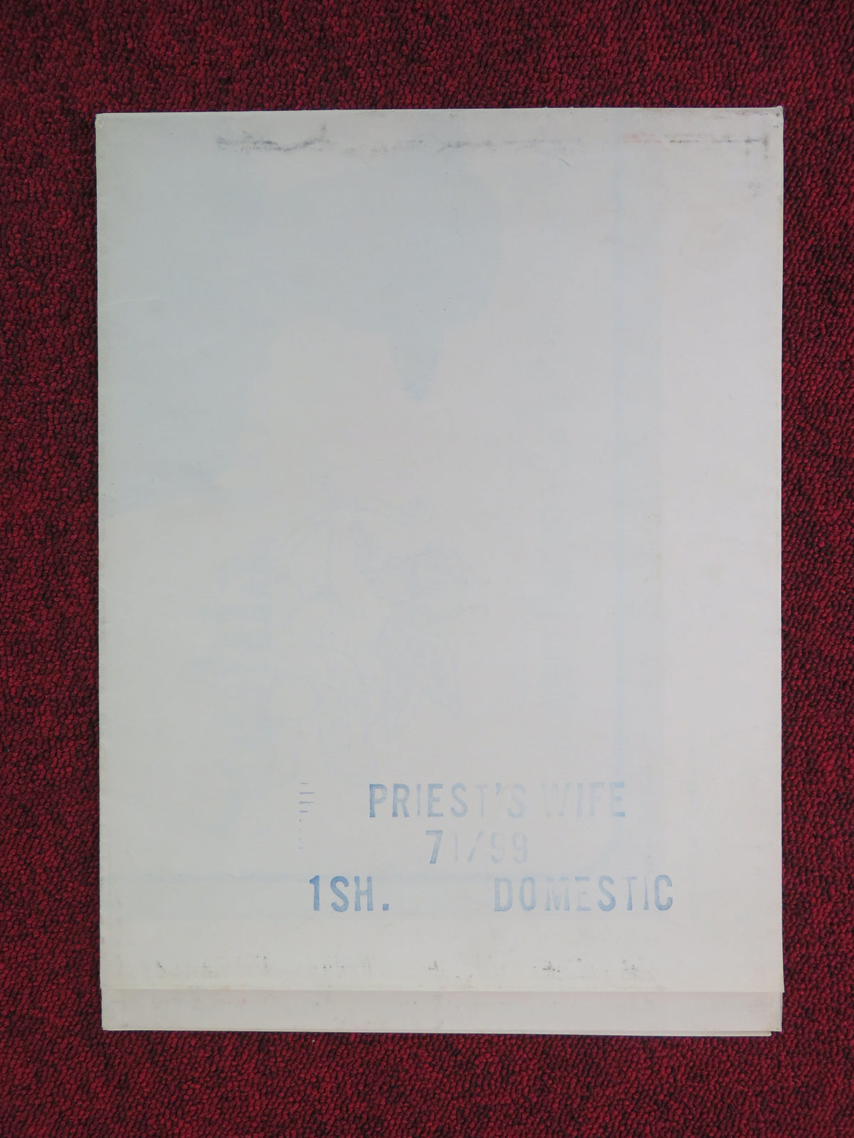 The Priest's Wife Folded US One Sheet Poster Sophia Loren Mastroianni 1971 Movie posters
