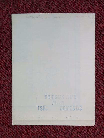 The Priest's Wife Folded US One Sheet Poster Sophia Loren Mastroianni 1971 Movie posters
