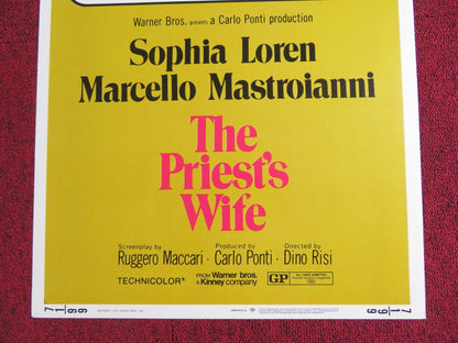 THE PRIEST'S WIFE US INSERT POSTER SOPHIA LOREN MARCELLO MASTROIANNI 1971 Rendezvous Cinema Movie posters