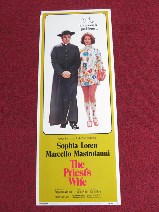 THE PRIEST'S WIFE US INSERT POSTER SOPHIA LOREN MARCELLO MASTROIANNI 1971 Rendezvous Cinema Movie posters