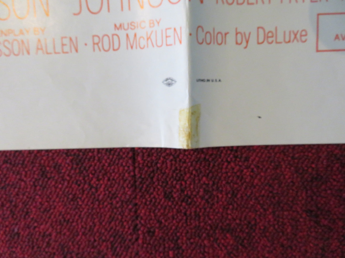 THE PRIME OF MISS JEAN BRODIE FOLDED US ONE SHEET POSTER MAGGIE SMITH 1969 Rendezvous Cinema Movie posters