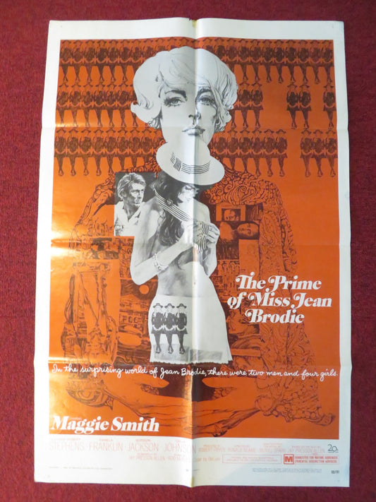 THE PRIME OF MISS JEAN BRODIE FOLDED US ONE SHEET POSTER MAGGIE SMITH 1969 Rendezvous Cinema Movie posters