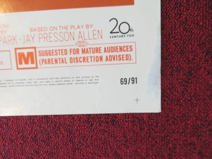 THE PRIME OF MISS JEAN BRODIE FOLDED US ONE SHEET POSTER MAGGIE SMITH 1969 Rendezvous Cinema Movie posters