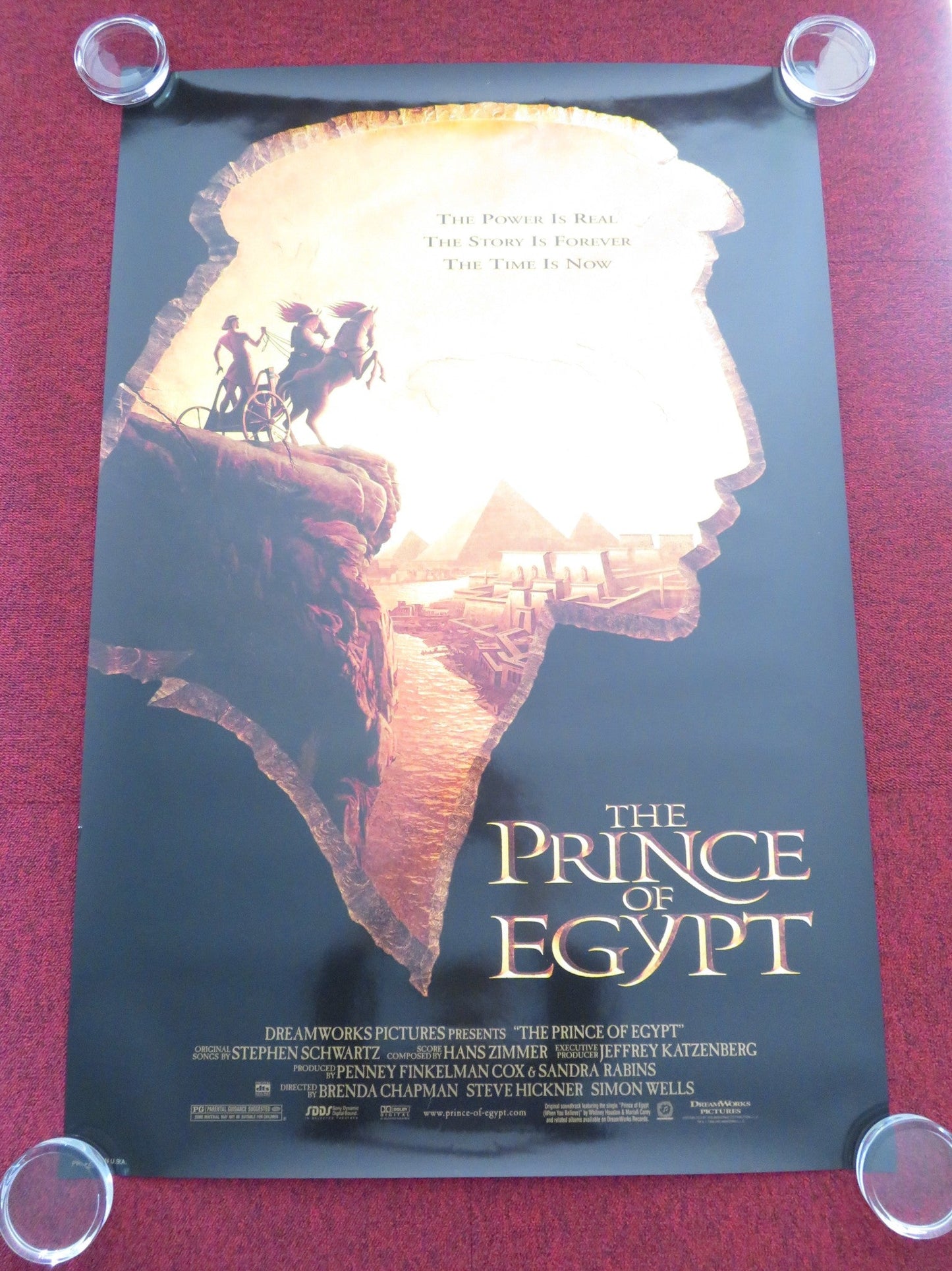 THE PRINCE OF EGYPT - B US ONE SHEET ROLLED POSTER VAL KILMER RALPH FIENNES 1998 Movie posters