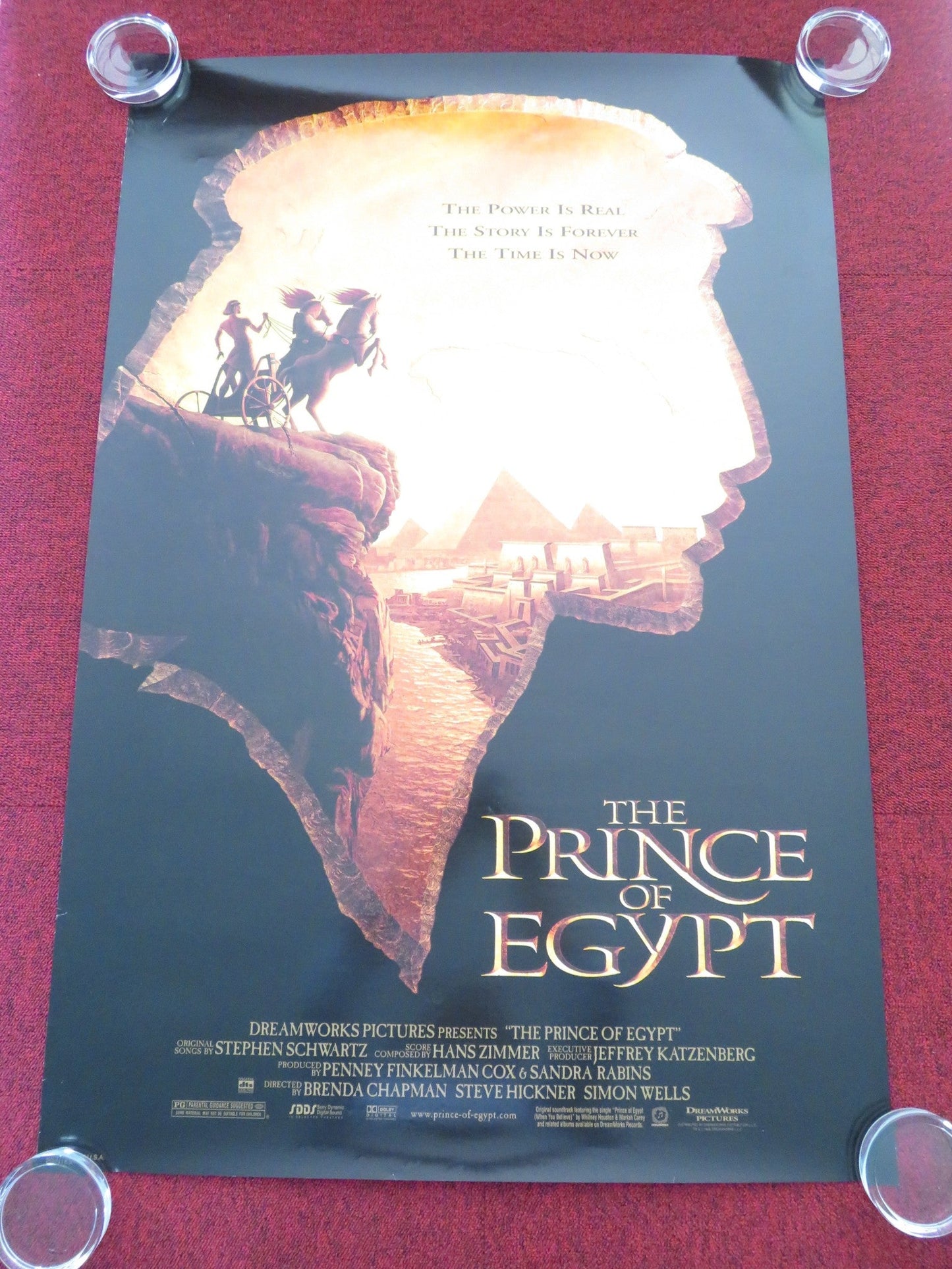 THE PRINCE OF EGYPT US ONE SHEET ROLLED POSTER VAL KILMER RALPH FIENNES 1998 Movie posters