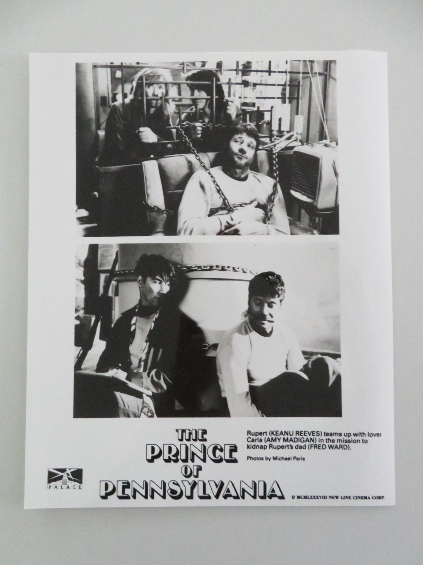 THE PRINCE OF PENNSYLVANIA MOVIE STILL PHOTO LOT OF 5 KEANU REEVES F. WARD 1988 Movie posters