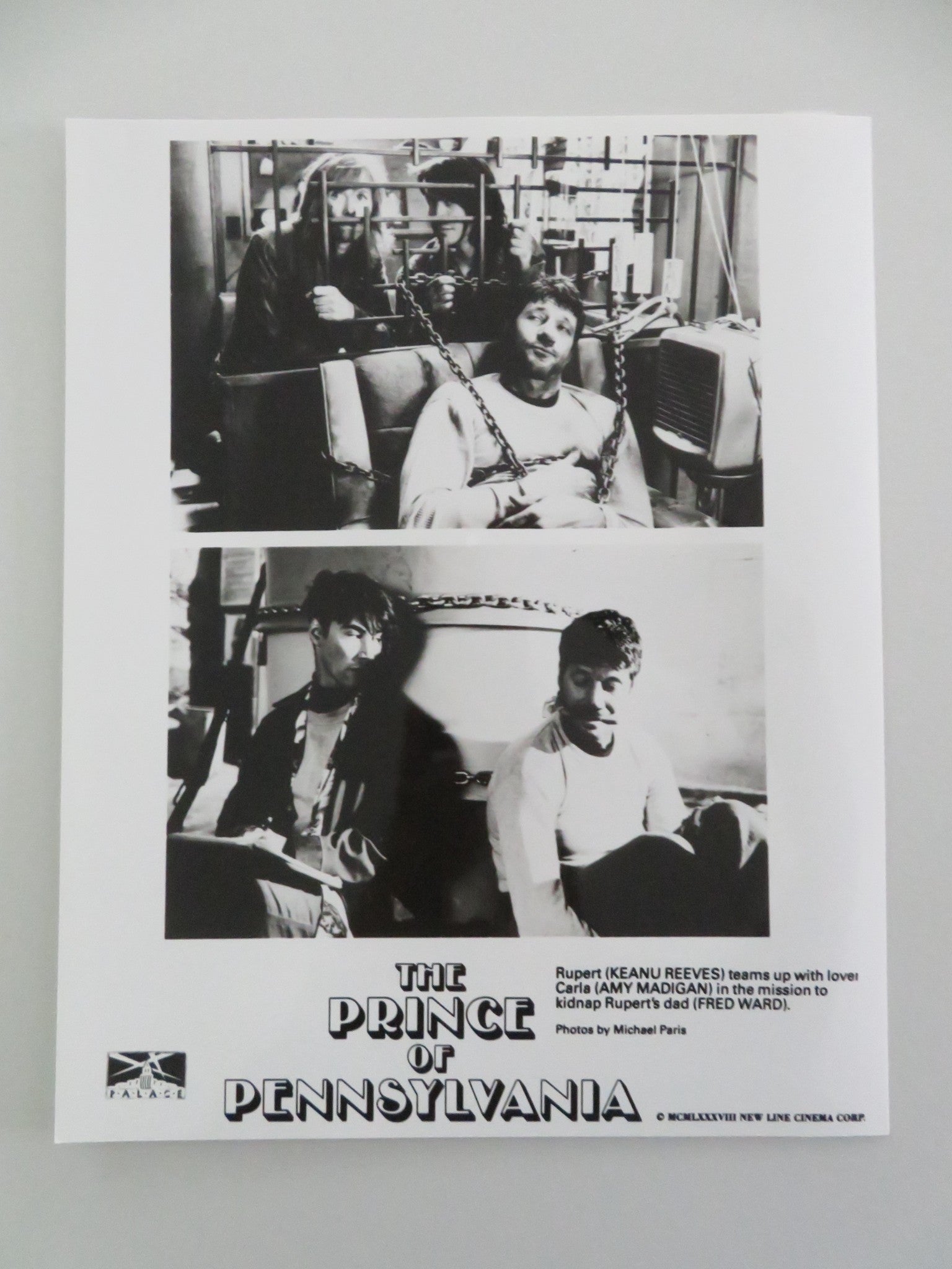 THE PRINCE OF PENNSYLVANIA MOVIE STILL PHOTO LOT OF 5 KEANU REEVES F. WARD 1988 Movie posters