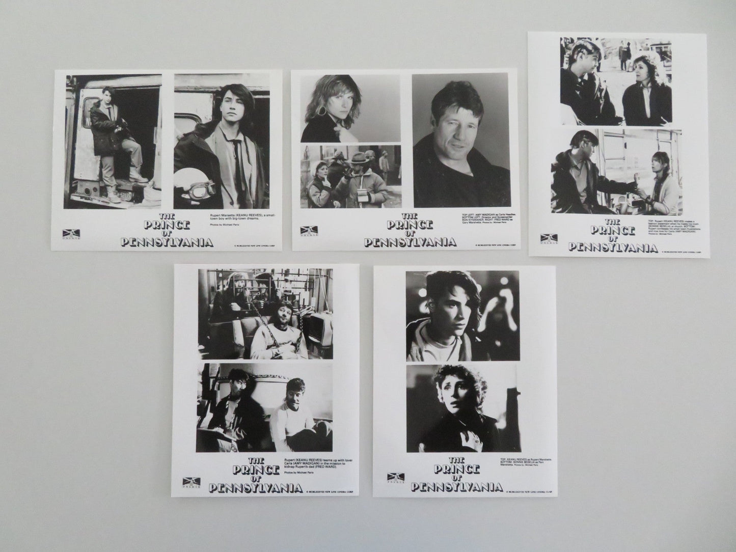 THE PRINCE OF PENNSYLVANIA MOVIE STILL PHOTO LOT OF 5 KEANU REEVES F. WARD 1988 Movie posters