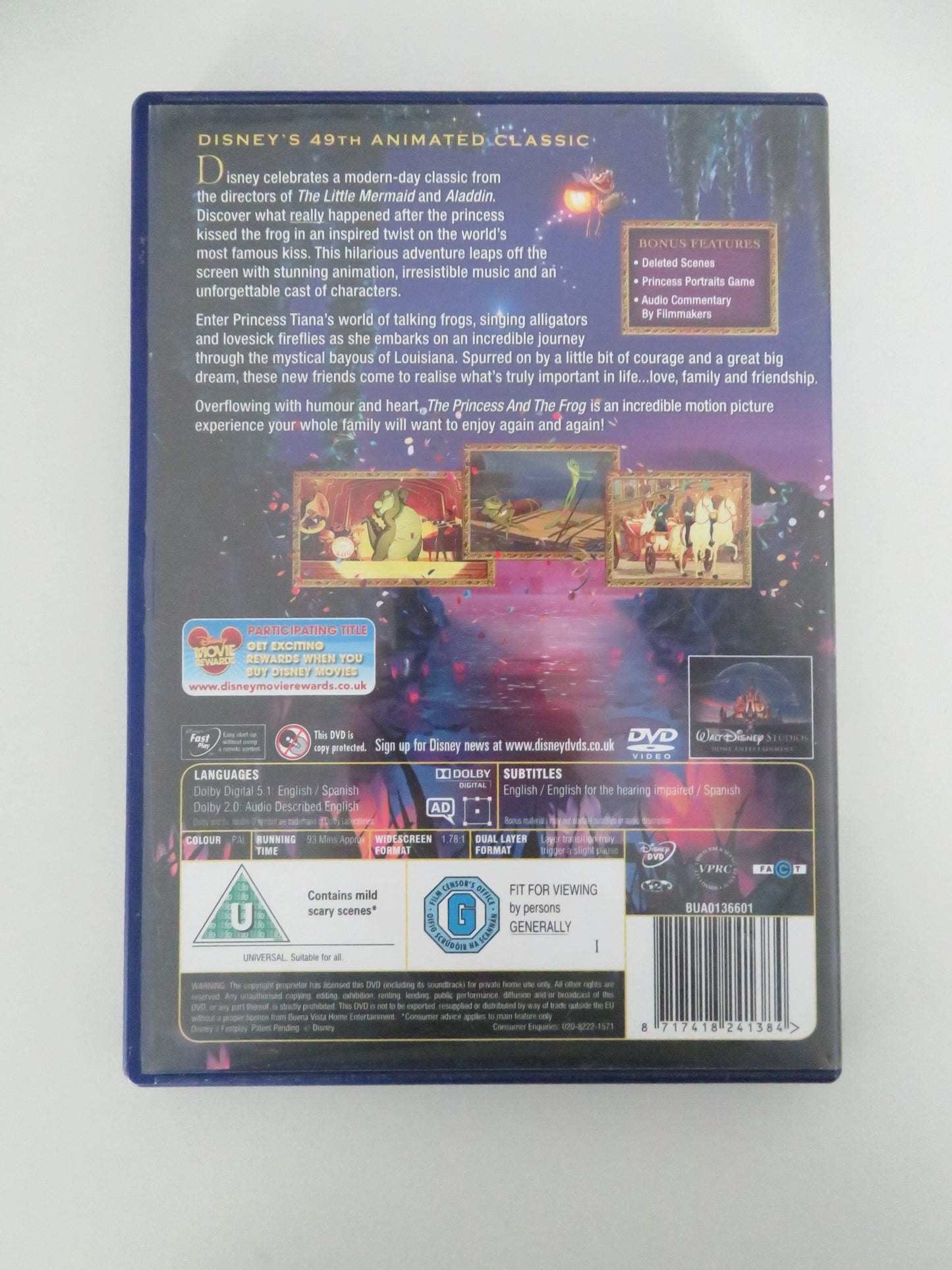 The Princess and the Frog - B (DVD) Disney Anika Noni 2009 Region 2 Movie posters