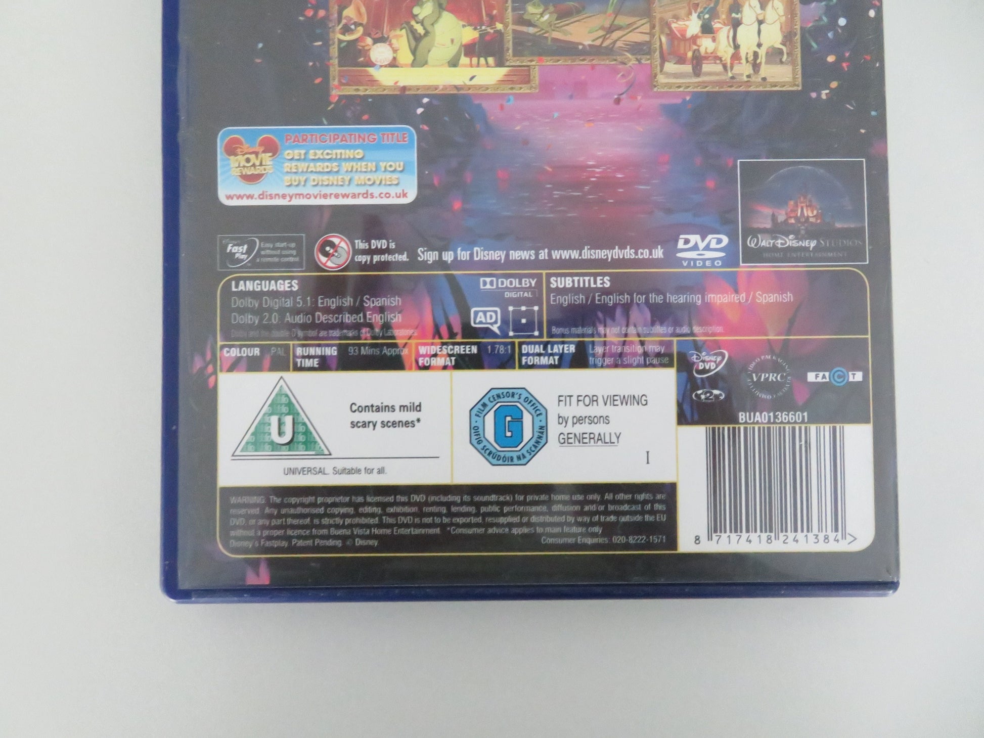 The Princess and the Frog - B (DVD) Disney Anika Noni 2009 Region 2 Movie posters