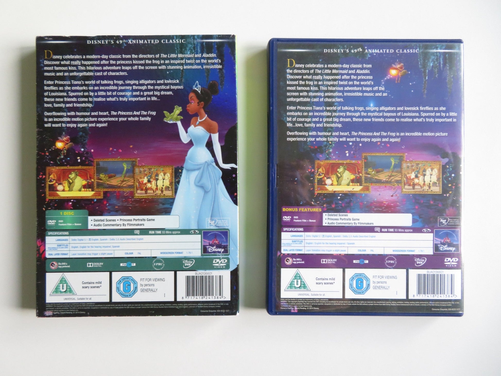 THE PRINCESS AND THE FROG (DVD) DISNEY ANIKA NONI ROSE BRUNO CAMPO 2009 REGION 2 - Rendezvous Cinema