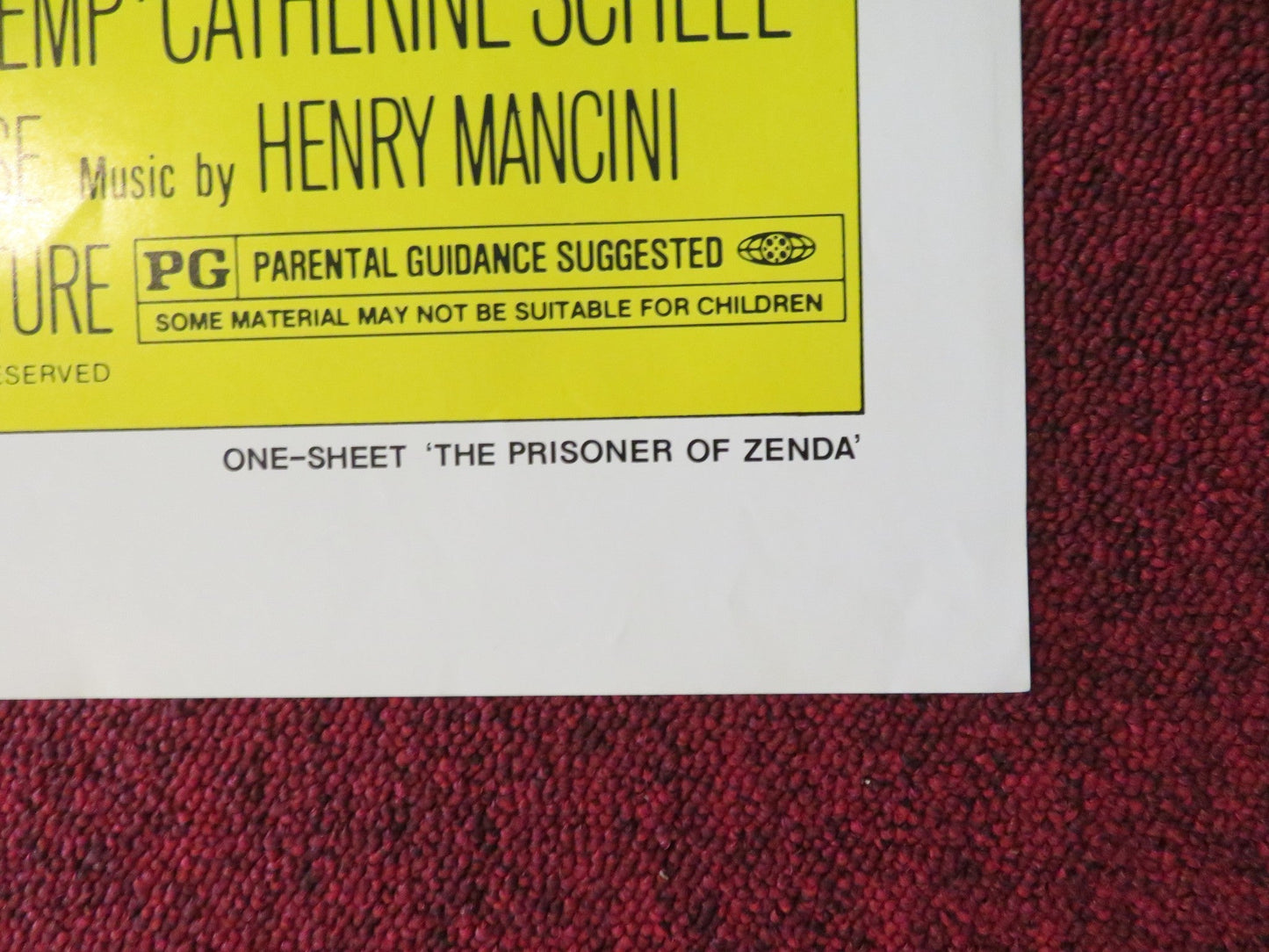THE PRISONER OF ZENDA FOLDED US ONE SHEET POSTER PETER SELLERS L. FREDERICK 1979 Rendezvous Cinema Movie posters