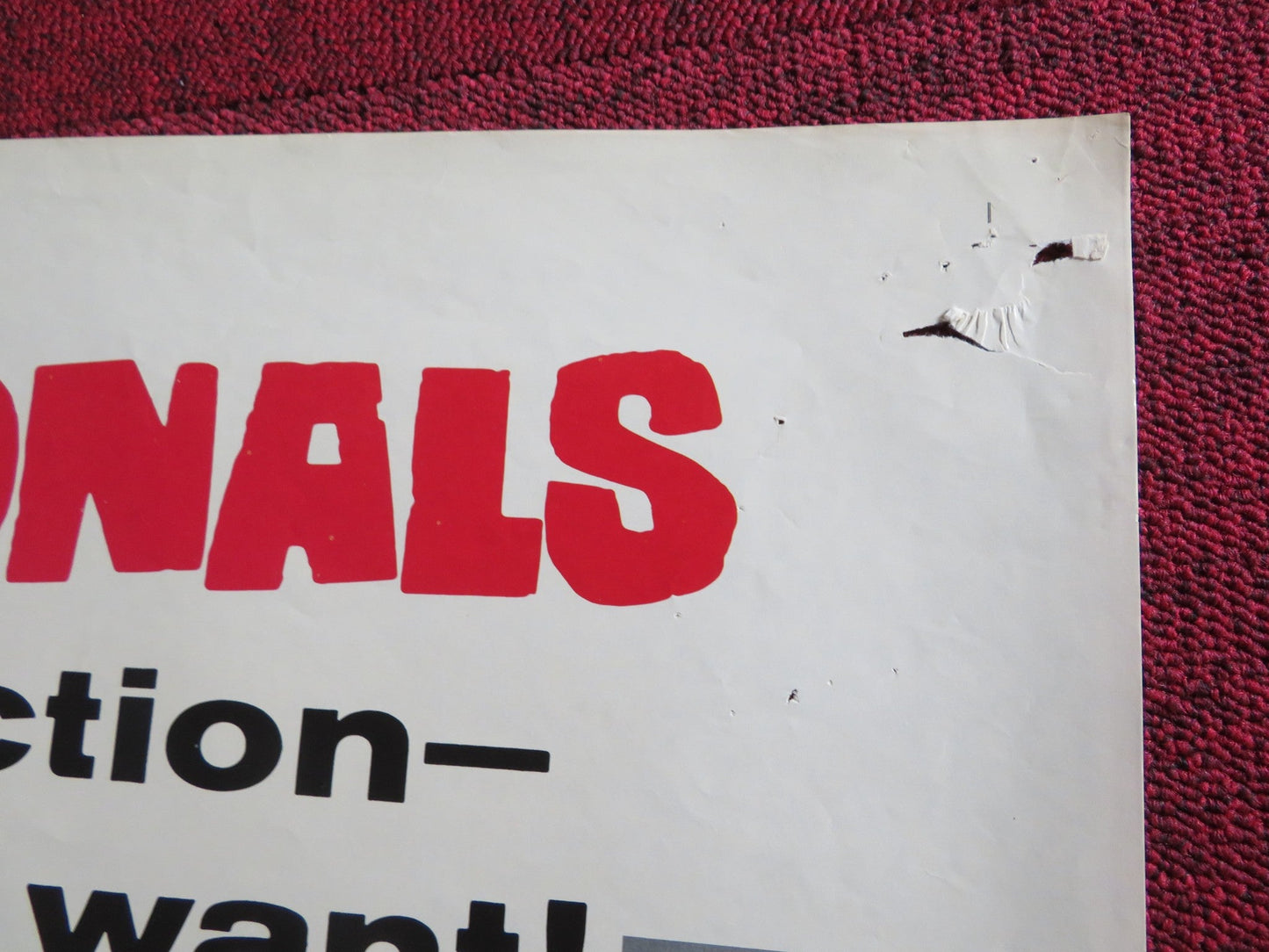 THE PROFESSIONALS - B FOLDED US ONE SHEET POSTER BURT LANCASTER LEE MARVIN 1966 Rendezvous Cinema Movie posters