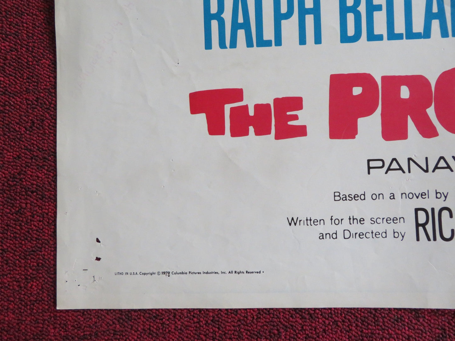 THE PROFESSIONALS - B FOLDED US ONE SHEET POSTER BURT LANCASTER LEE MARVIN 1966 Rendezvous Cinema Movie posters