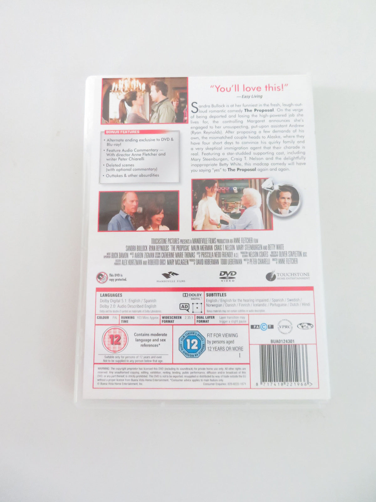 The Proposal (DVD) Sandra Bullock Ryan Reynolds 2009 Region 2 Movie posters