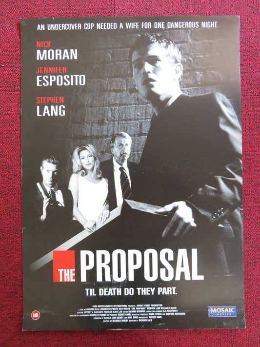 THE PROPOSAL VHS VIDEO POSTER NICK MORAN JENNIFER ESPOSITO 2001 Rendezvous Cinema Movie posters