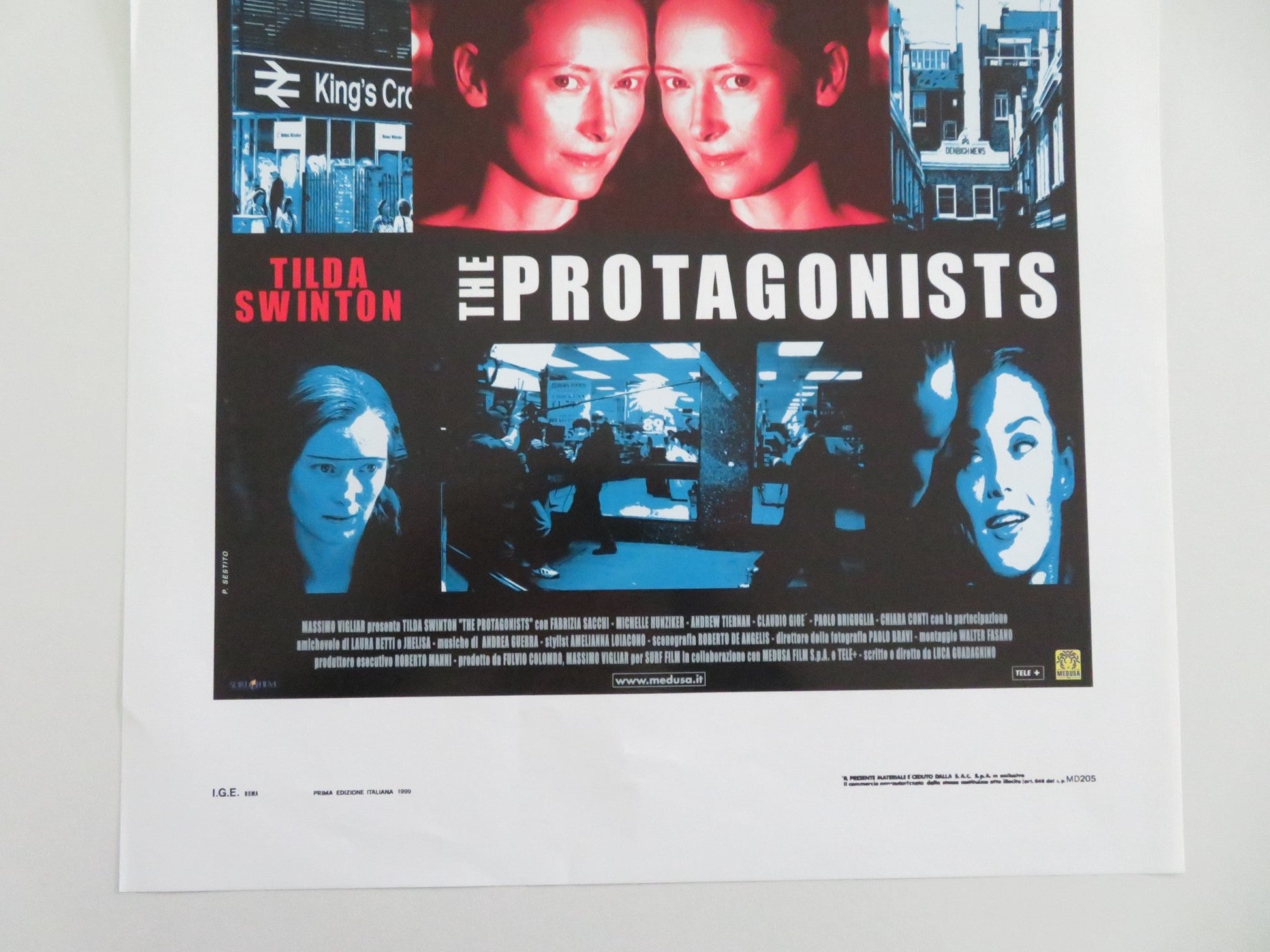 The Protagonists Italian Locandina Poster Tilda Swinton Fabrizia Sacchi 1999 Movie posters