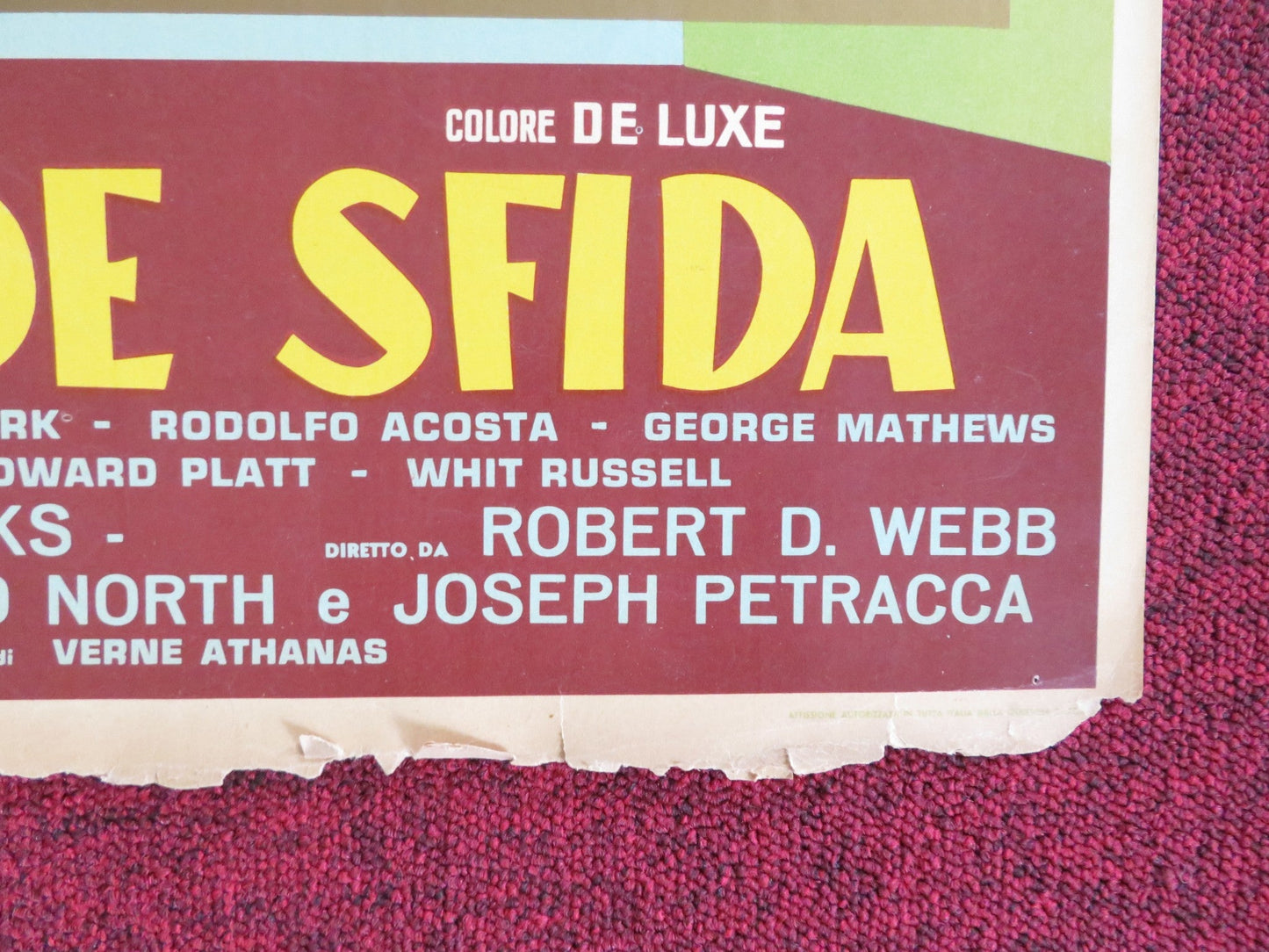 THE PROUD ONES - A ITALIAN FOTOBUSTA POSTER ROBERT RYAN VIRGINIA MAYO 1956 Rendezvous Cinema Movie posters