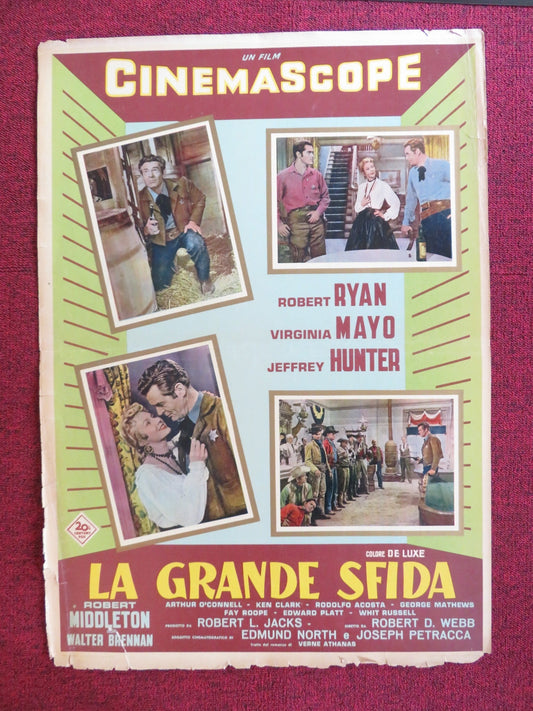 THE PROUD ONES - A ITALIAN FOTOBUSTA POSTER ROBERT RYAN VIRGINIA MAYO 1956 Rendezvous Cinema Movie posters