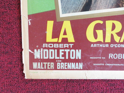 THE PROUD ONES - C ITALIAN FOTOBUSTA POSTER ROBERT RYAN VIRGINIA MAYO 1956 Rendezvous Cinema Movie posters